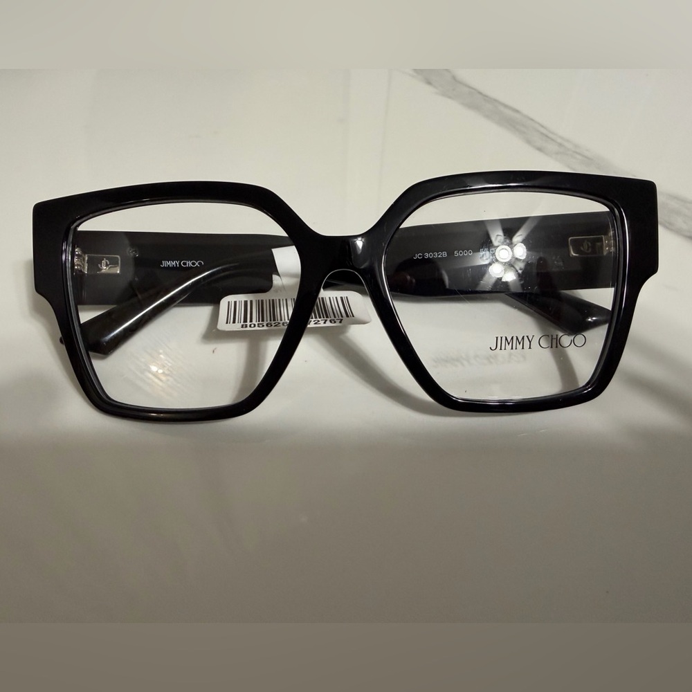 Jimmy choo  Black Oversized Square Women's Optical Glasses
